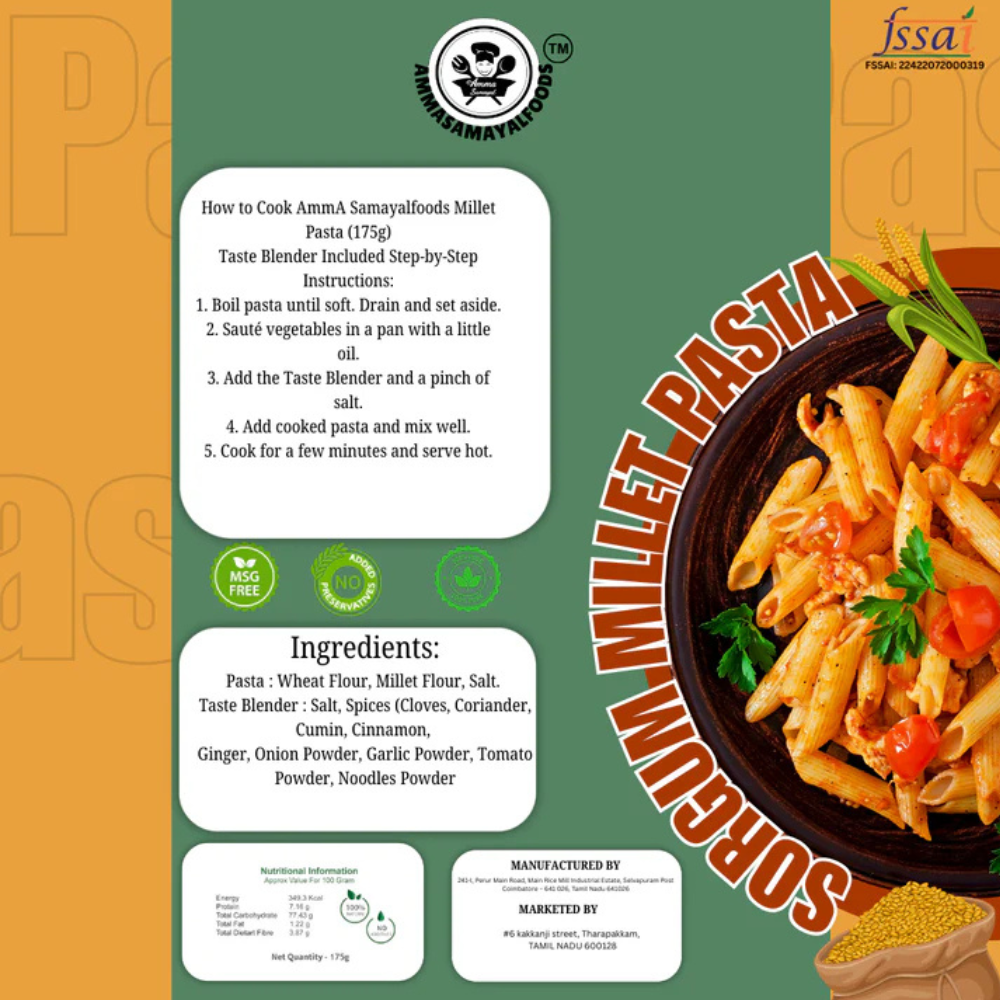 Sorghum Millet Pasta
