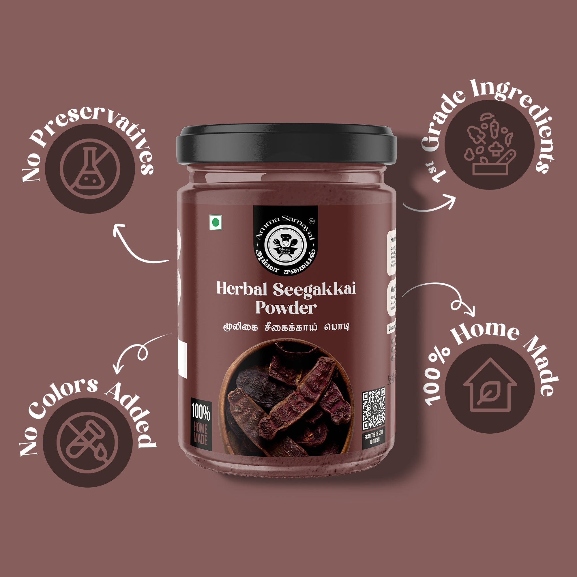 Shikkakai Powder|Hairwash Powder (மூலிகை சீகைக்காய் பொடி )