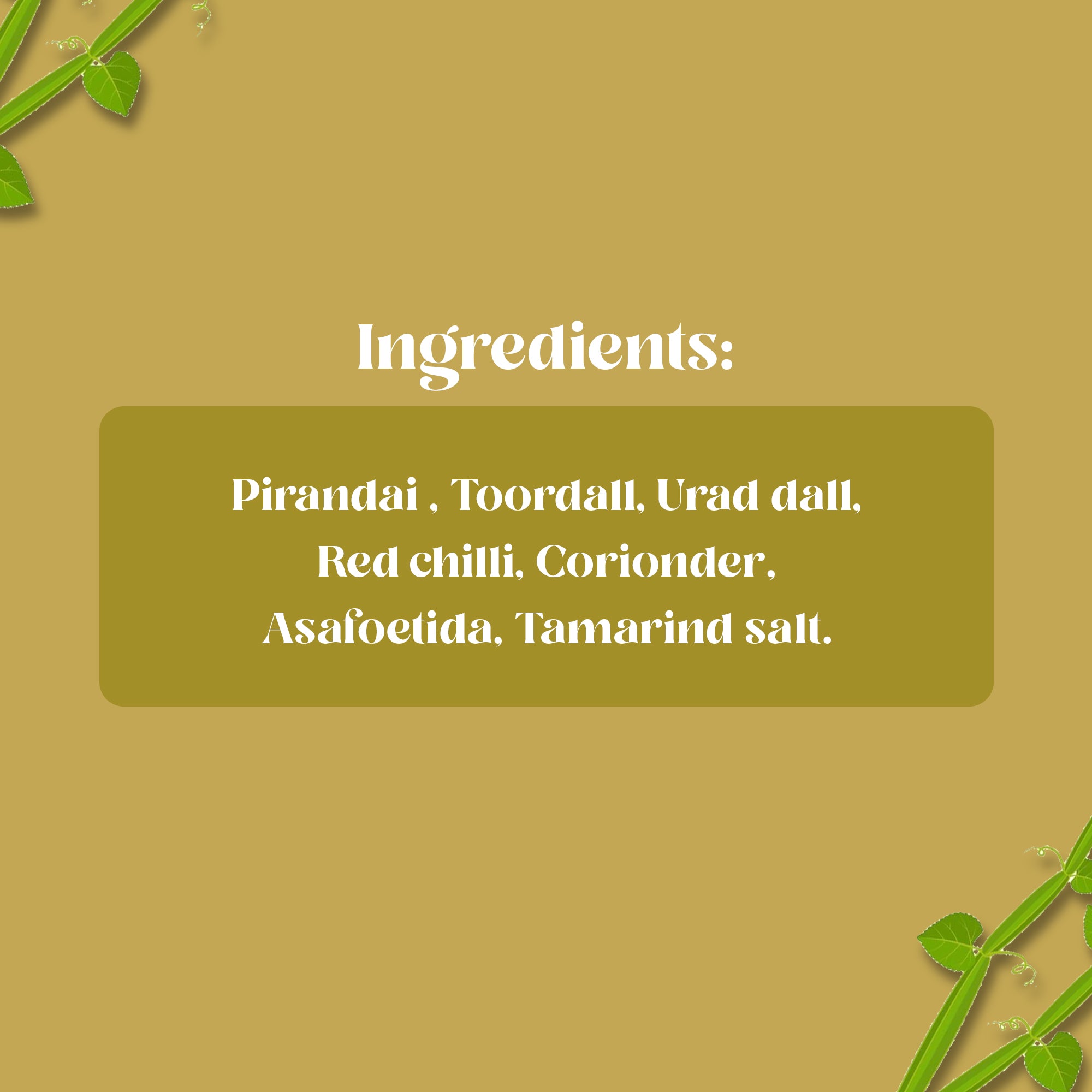 Pirandai  Paruppusatha (Rice) Podi