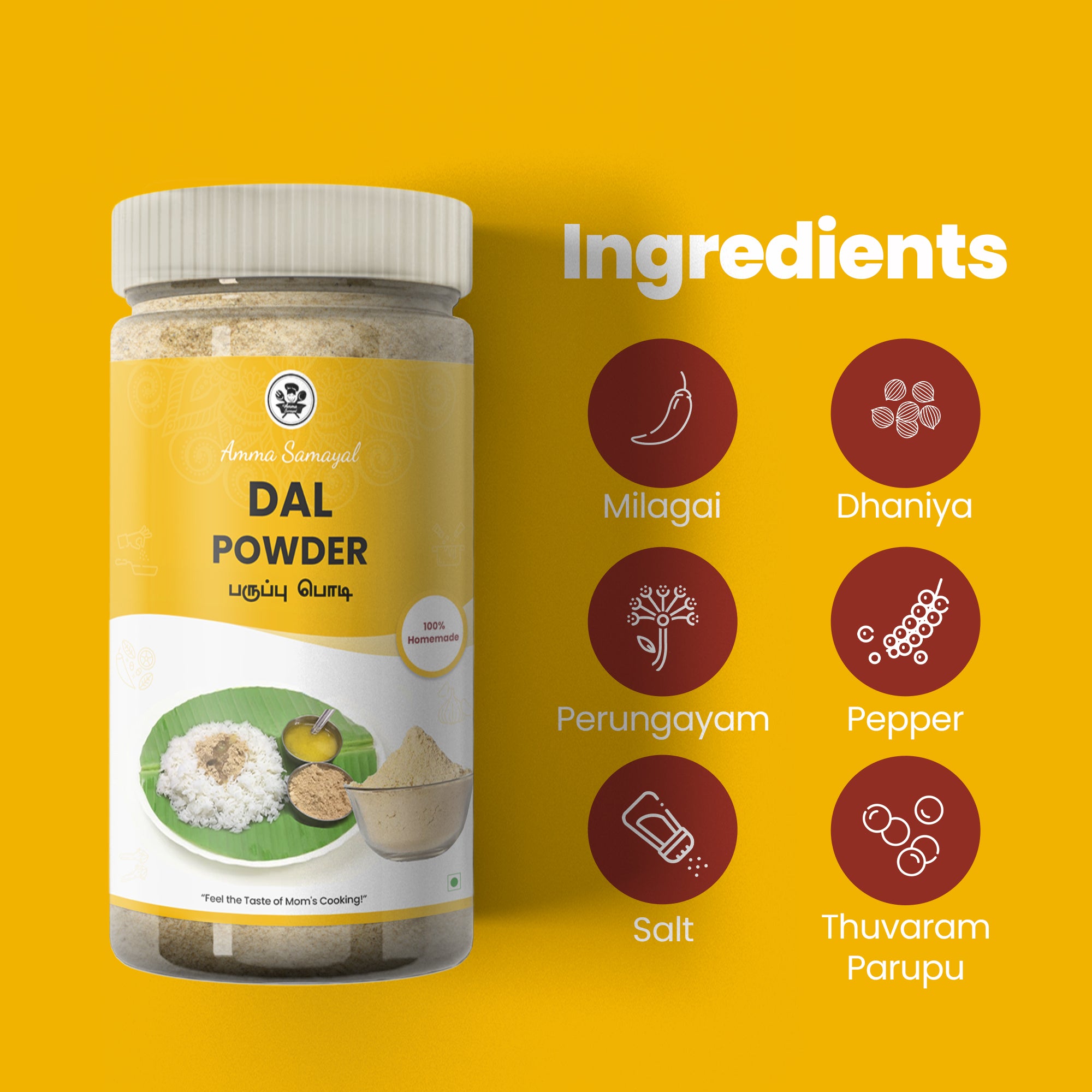 Dal Powder (பருப்பு பொடி ) – Amma Samayal Foods
