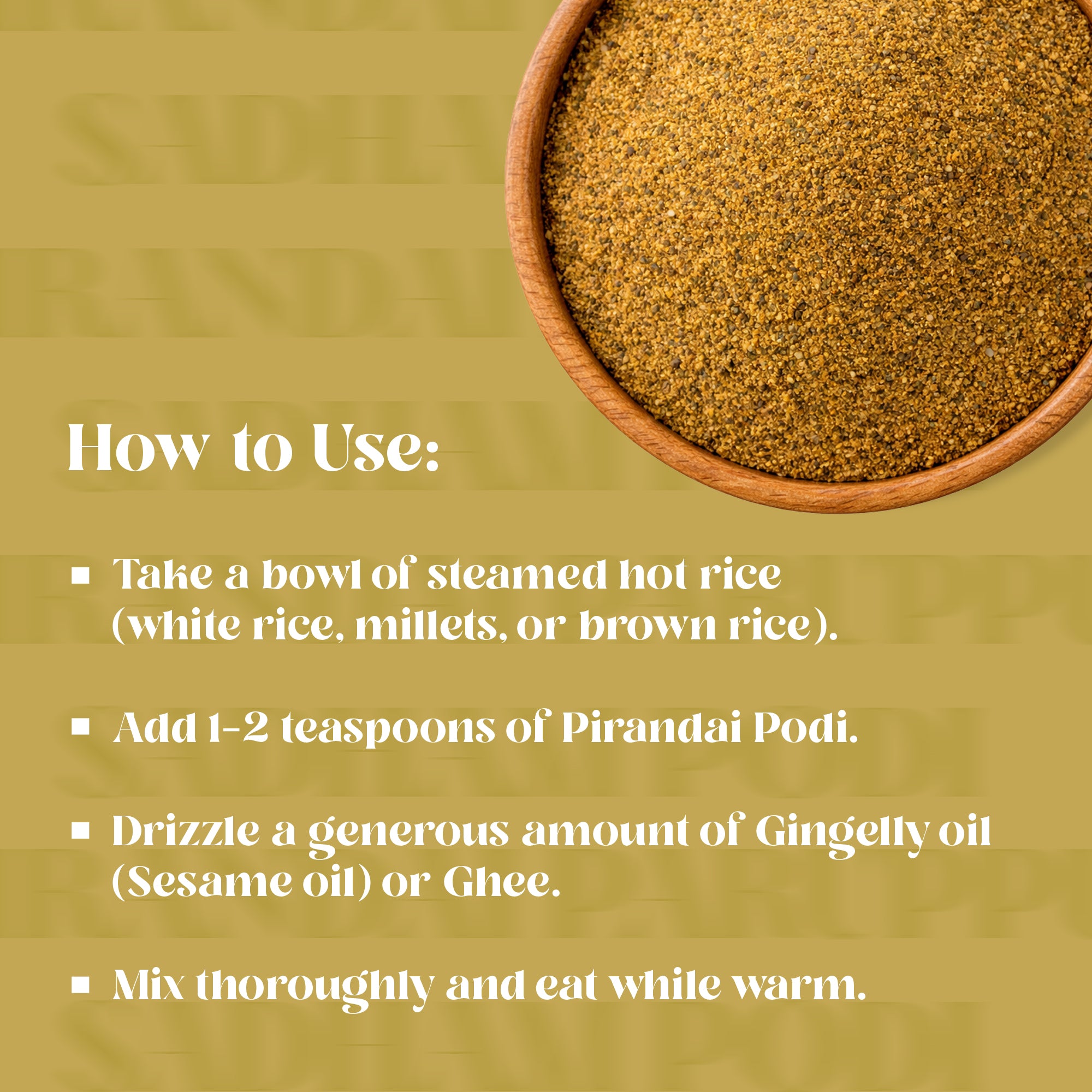 Pirandai  Paruppusatha (Rice) Podi