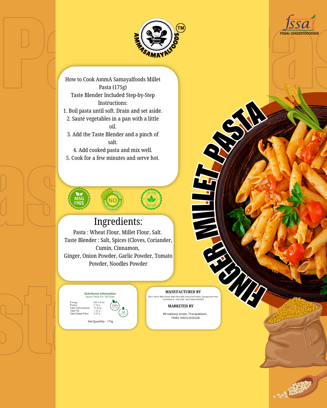 Finger Millet Pasta