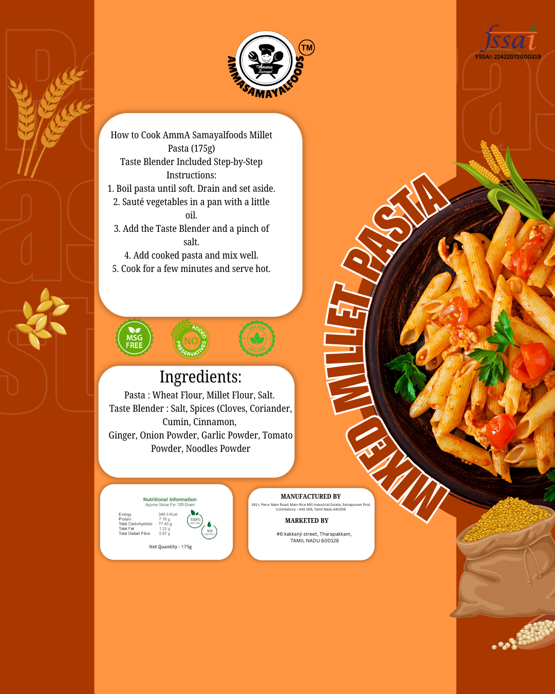 Mixed Millet Pasta