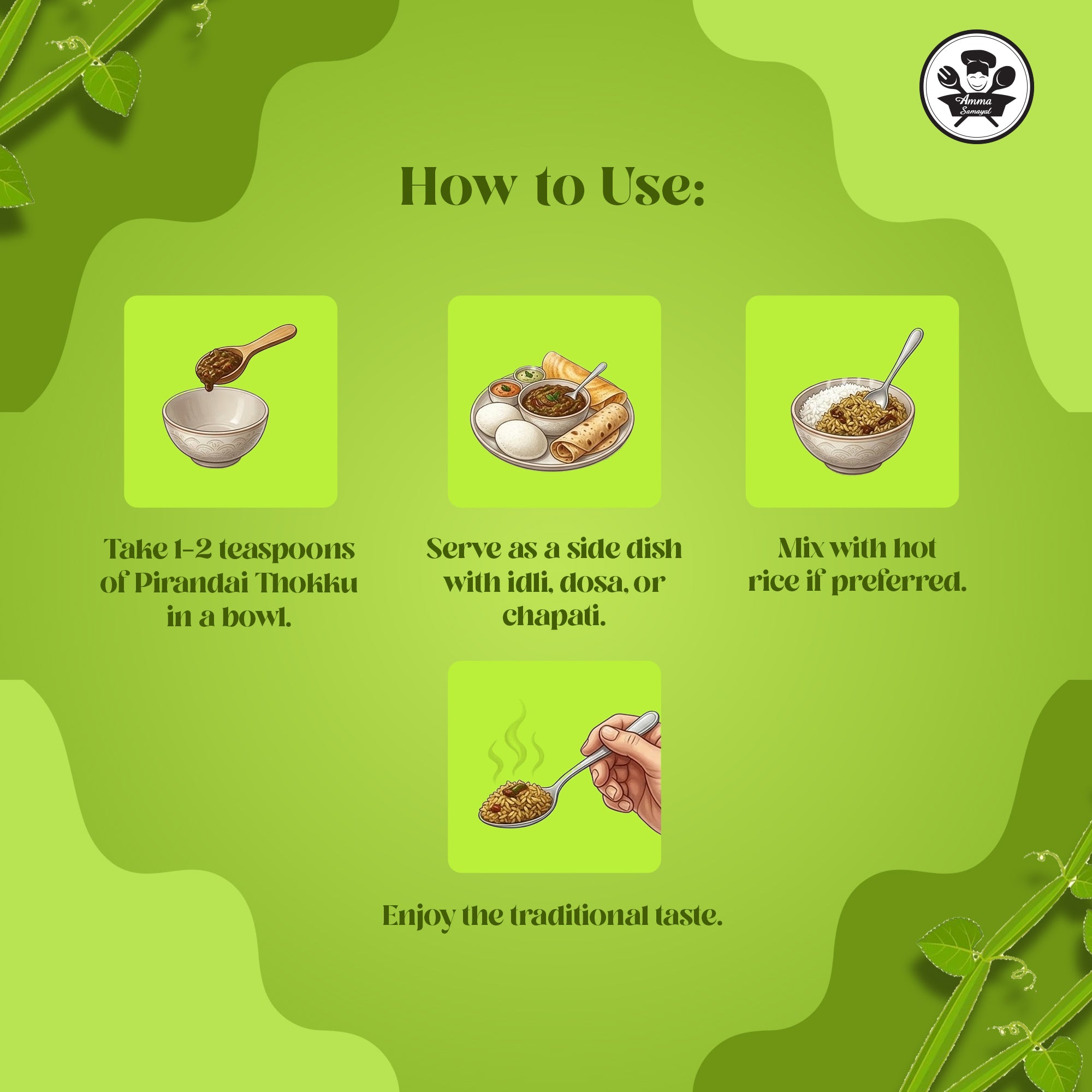 Pirandai Thokku ( பிரண்டை தொக்கு )