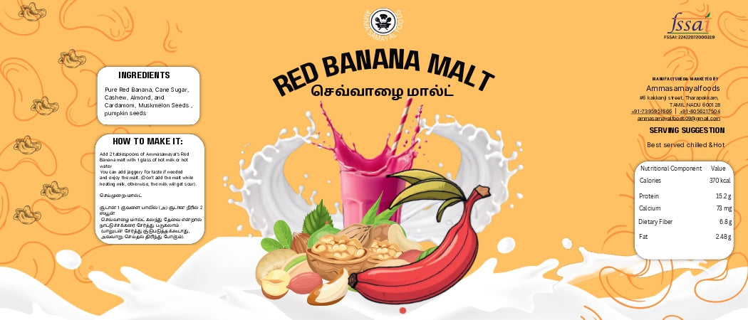 Red banana malt